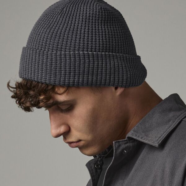 Organic cotton waffle beanie Thumbnail